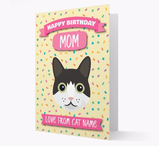 'Happy Birthday Mom' - Personalized {breedCommonName} Birthday Card